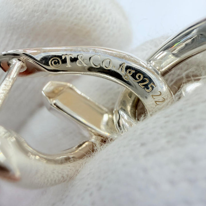 極美品☆TIFFANY&amp;Co. ティファニー フォージ ドロップリンク ピアス AG925 アクセサリー シルバー 重量20.9g レディース メンズ