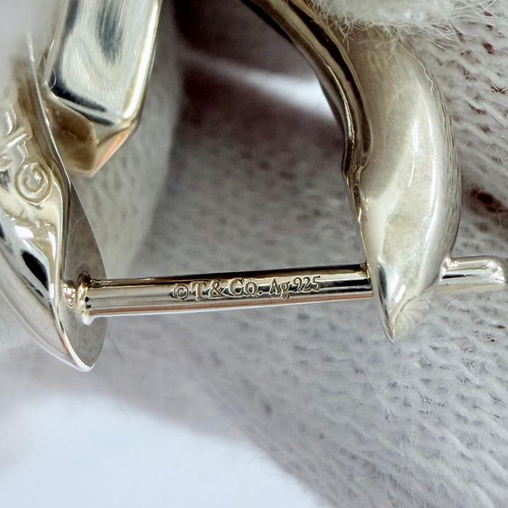 極美品☆TIFFANY&amp;Co. ティファニー フォージ ドロップリンク ピアス AG925 アクセサリー シルバー 重量20.9g レディース メンズ