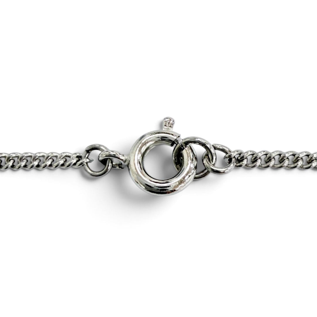 極美品△CHANEL シャネル ヴィンテージ 06P ココマーク ラインストーン ネックレス アクセサリー シルバー フランス製 レディース 箱付き