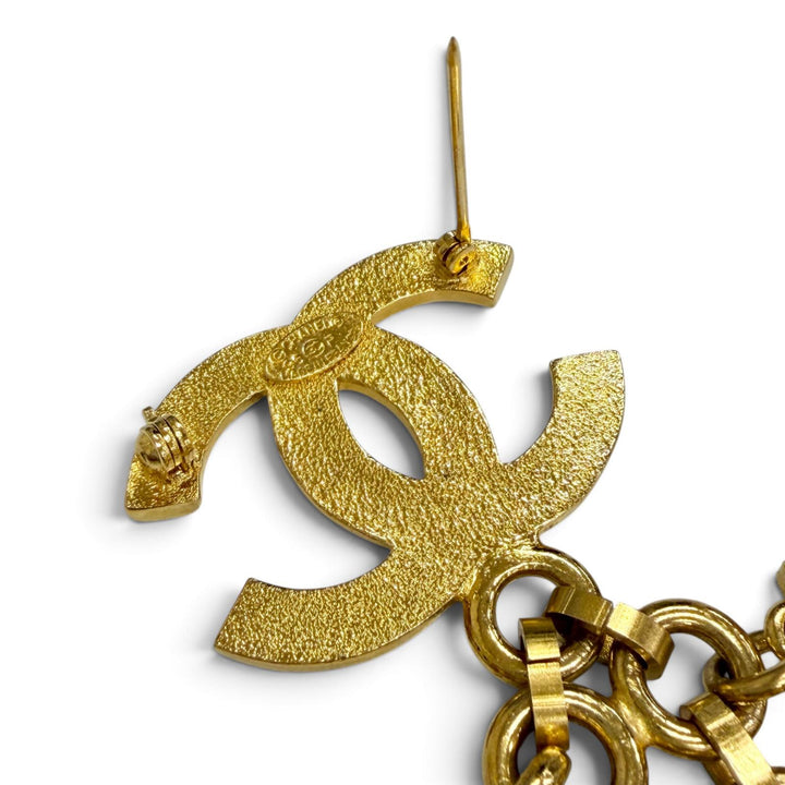 美品△CHANEL シャネル 96P ヴィンテージ ココマーク クローバー 香水 ハート コイン マトラッセバッグ アイコンチャーム 6連 ブローチ
