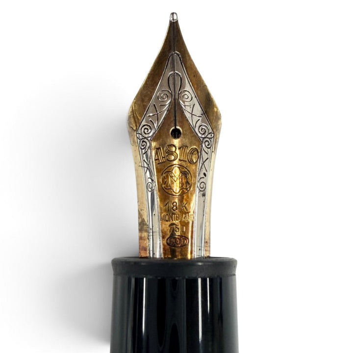 美品●MONTBLANC モンブラン マイスターシュテュック 149 K18 ホワイトスター バイカラー 万年筆 ブラック ゴールド ドイツ製 メンズ