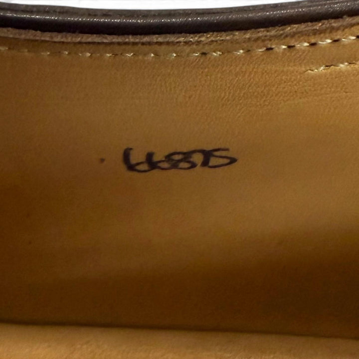 美品□John Lobb ジョンロブ フィリップ2 カーフレザー パンチドキャップトゥ 7000ラスト 黄箱 ドレスシューズ ダークオーク 9D 英国製