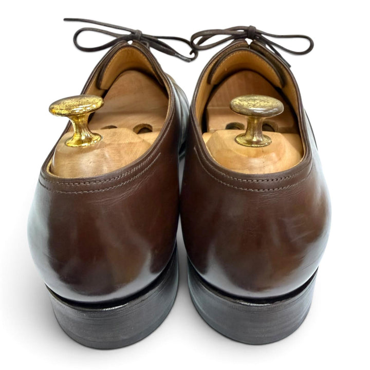 美品□John Lobb ジョンロブ フィリップ2 カーフレザー パンチドキャップトゥ 7000ラスト 黄箱 ドレスシューズ ダークオーク 9D 英国製