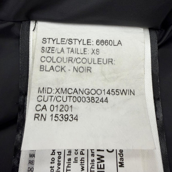 良品☆CANADA GOOSE カナダグース 6660LA TRILLIUM PARKA トリリウムパーカー ダウンコート ブラック XS カナダ製 正規品 レディース