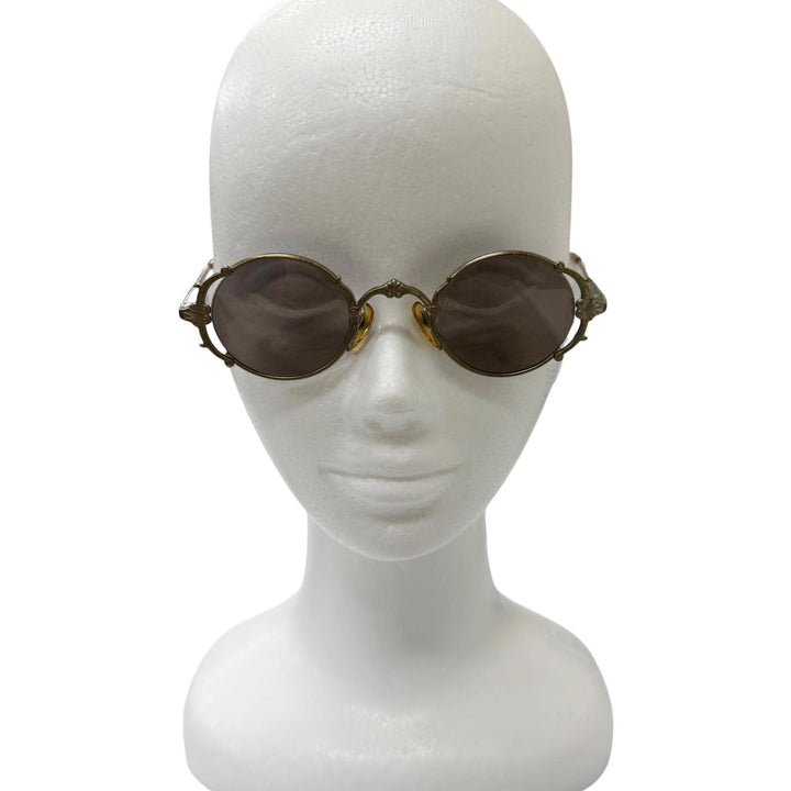 良品□JEAN-PAUL GAULTIER ジャンポールゴルチエ ヴィンテージ 56-4175 90sアーカイブ サングラス アンティークゴールド 度なし 日本製