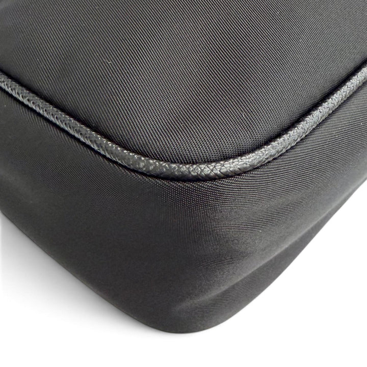 極美品△PRADA プラダ 1BH204 Re-Edition 2005 Re-Nylon トライアングルロゴ 2WAY ショルダーバッグ ポーチ付き ブラック 伊製 箱付き