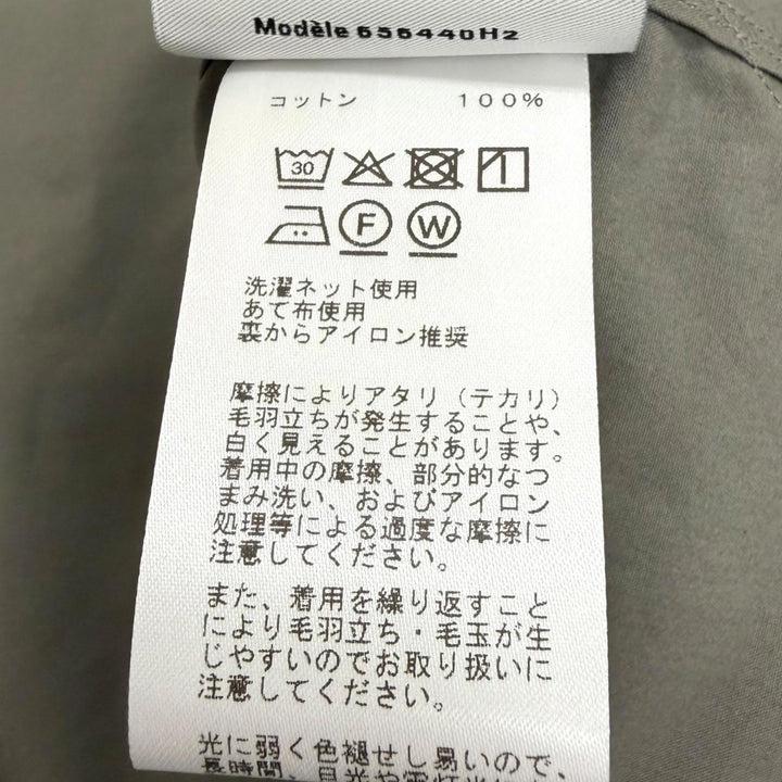 極美品□HERMES エルメス 26SS H656440H2 プルオーバー ヴァルーズシャツ ボクシーフィット 長袖シャツ チャコール 42 フランス製 正規品