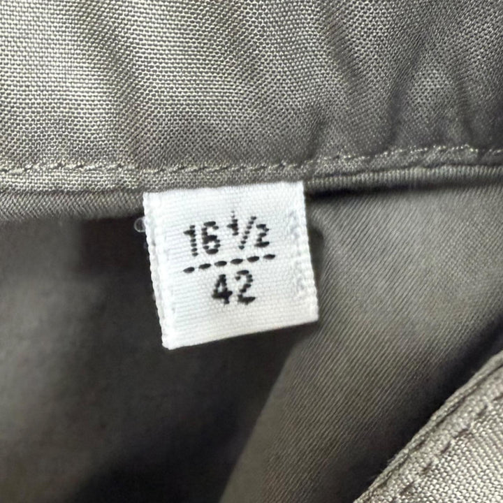極美品□HERMES エルメス 26SS H656440H2 プルオーバー ヴァルーズシャツ ボクシーフィット 長袖シャツ チャコール 42 フランス製 正規品