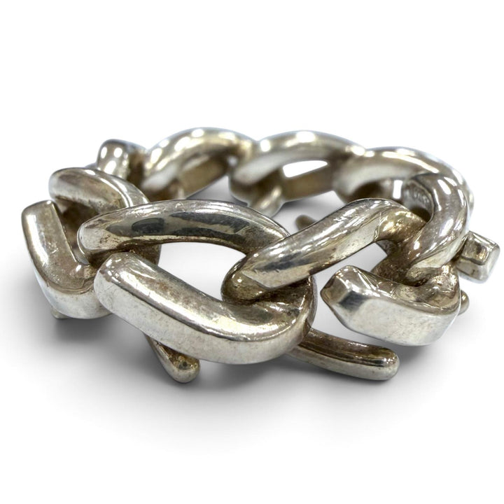 美品▼TIFFANY&amp;Co. ティファニー フォージ リンク AG925 リング 指輪 シルバー 22 JP14号 重量10.2g メンズ アクセサリー 箱付き
