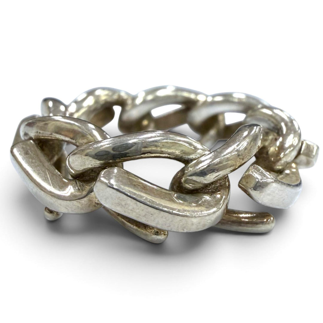 美品▼TIFFANY&amp;Co. ティファニー フォージ リンク AG925 リング 指輪 シルバー 22 JP14号 重量10.2g メンズ アクセサリー 箱付き