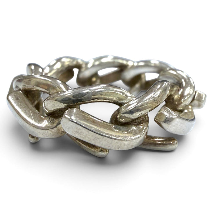 美品▼TIFFANY&amp;Co. ティファニー フォージ リンク AG925 リング 指輪 シルバー 22 JP14号 重量10.2g メンズ アクセサリー 箱付き