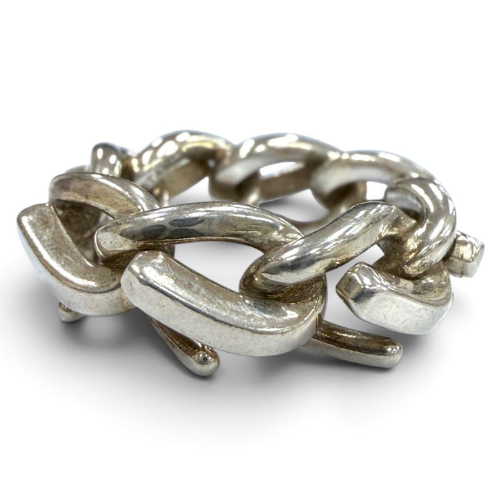 美品▼TIFFANY&amp;Co. ティファニー フォージ リンク AG925 リング 指輪 シルバー 22 JP14号 重量10.2g メンズ アクセサリー 箱付き