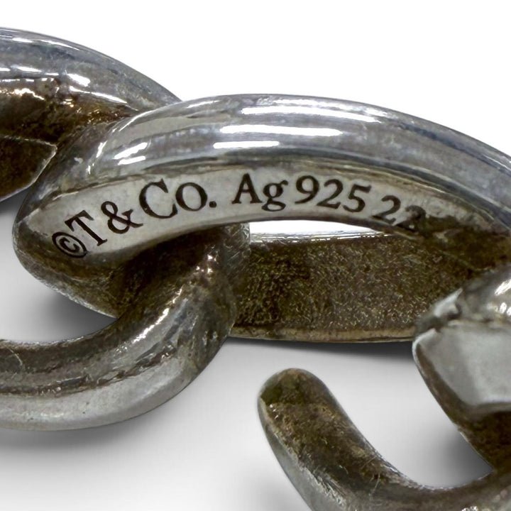 美品▼TIFFANY&amp;Co. ティファニー フォージ リンク AG925 リング 指輪 シルバー 22 JP14号 重量10.2g メンズ アクセサリー 箱付き