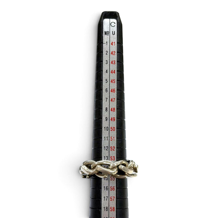 美品▼TIFFANY&amp;Co. ティファニー フォージ リンク AG925 リング 指輪 シルバー 22 JP14号 重量10.2g メンズ アクセサリー 箱付き
