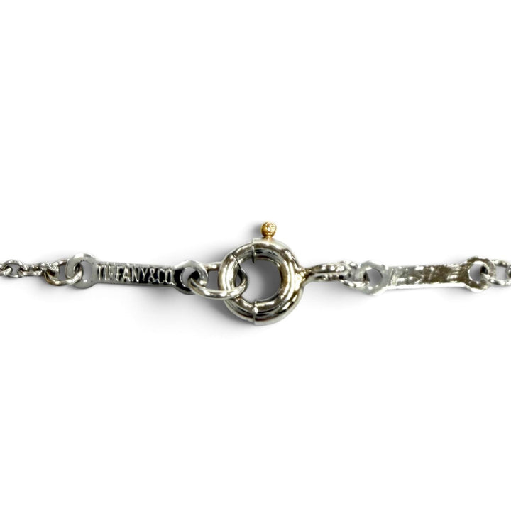 極美品★TIFFANY&amp;Co. ティファニー エルサペレッティ ダイヤモンド バイ ザ ヤード ブレスレット PT950 6Pダイヤ 枠込直径3.6mm 重量2.2g