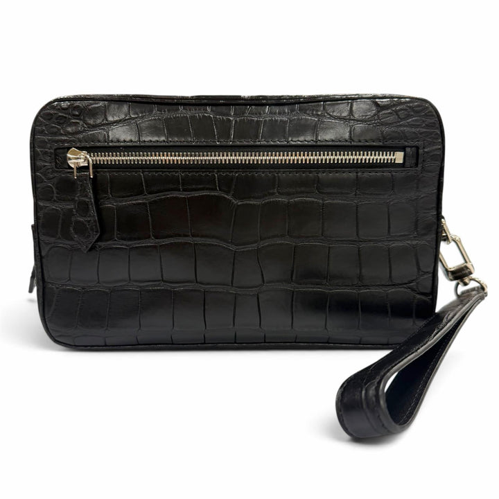 美品▼LOUIS VUITTON ルイヴィトン N96382 ポシェットカサイ クロコダイルレザー アリゲーターマット ストラップ付き セカンドバッグ