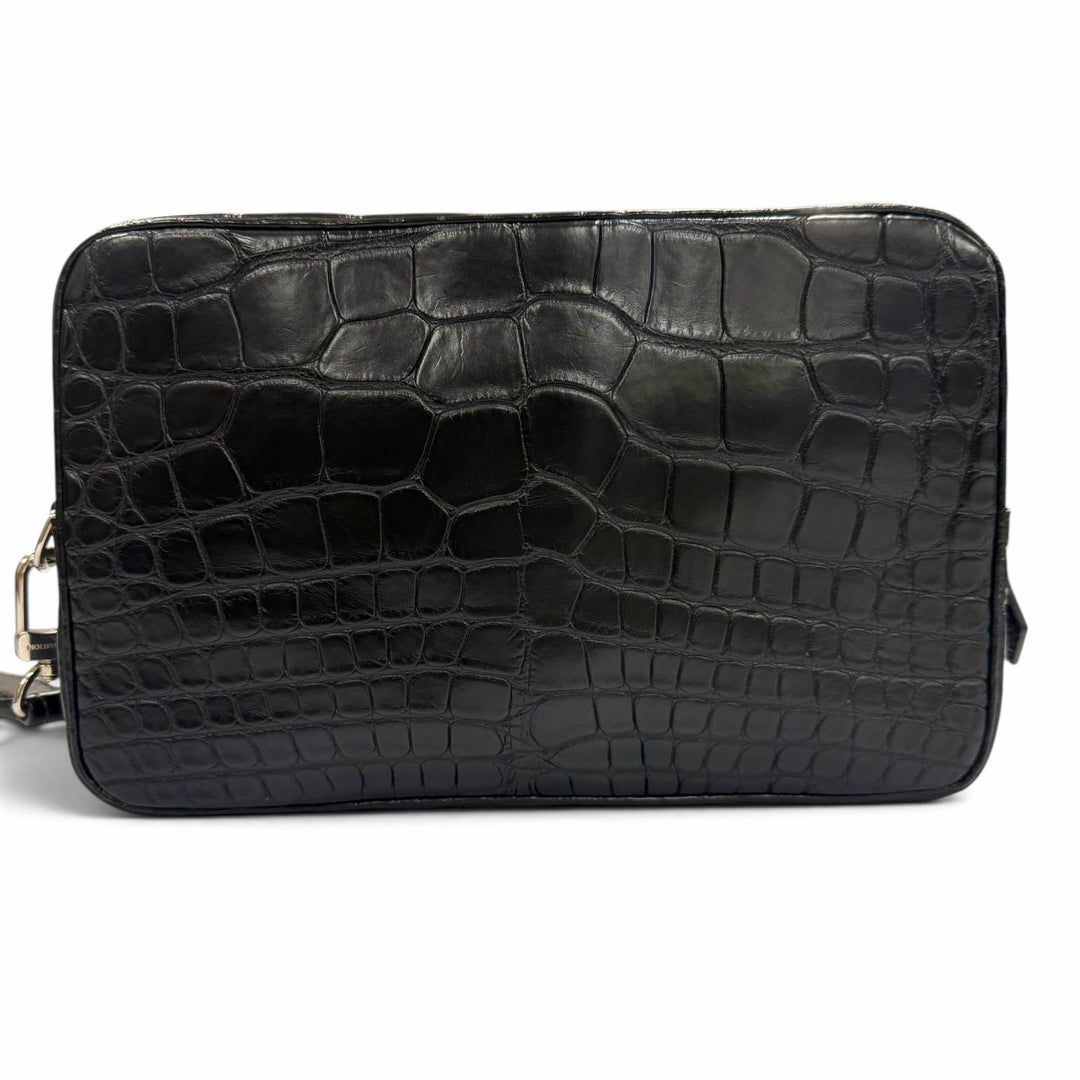 美品▼LOUIS VUITTON ルイヴィトン N96382 ポシェットカサイ クロコダイルレザー アリゲーターマット ストラップ付き セカンドバッグ