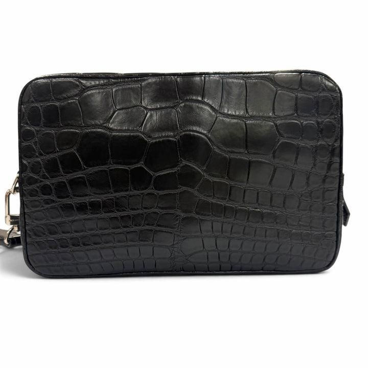 美品▼LOUIS VUITTON ルイヴィトン N96382 ポシェットカサイ クロコダイルレザー アリゲーターマット ストラップ付き セカンドバッグ