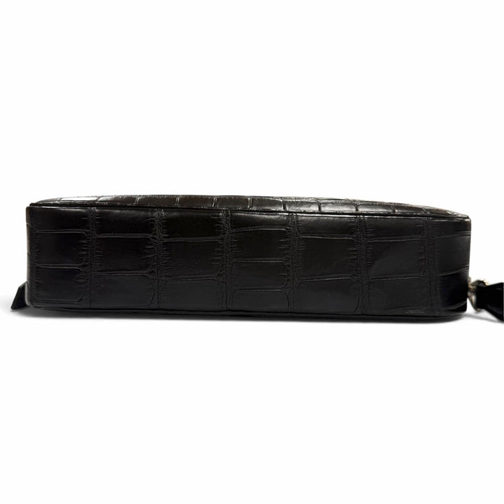 美品▼LOUIS VUITTON ルイヴィトン N96382 ポシェットカサイ クロコダイルレザー アリゲーターマット ストラップ付き セカンドバッグ