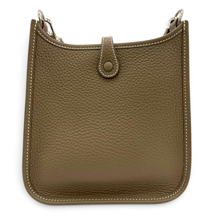 未使用品☆HERMES エルメス エブリン TPM トリヨンクレマンス エトゥープ ブルーインディゴ シルバー金具 ショルダーバッグ K刻印 仏製