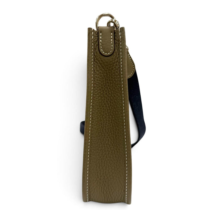 未使用品☆HERMES エルメス エブリン TPM トリヨンクレマンス エトゥープ ブルーインディゴ シルバー金具 ショルダーバッグ K刻印 仏製