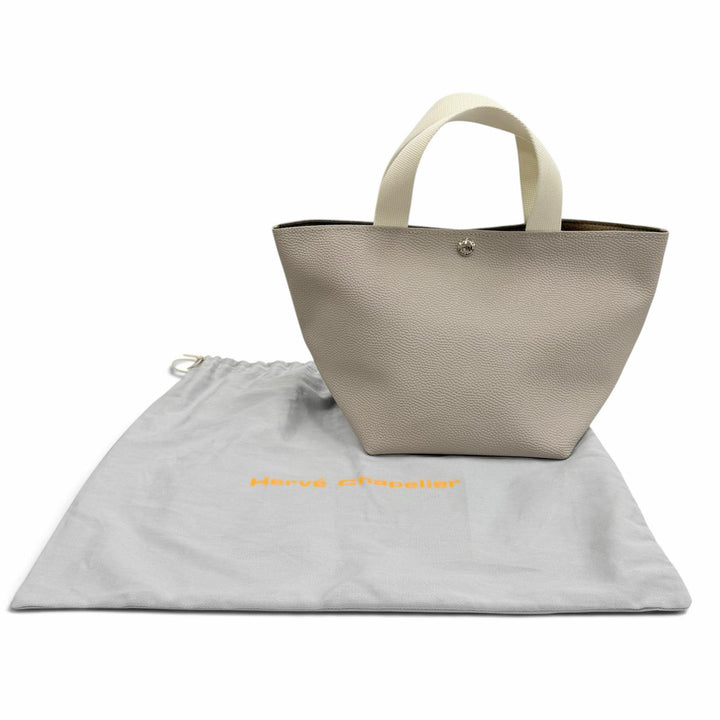 美品★Herve Chapelier エルベ・シャプリエ 827GG コーテッドキャンバス 高級ライン レザー使い トートバッグ 定価217800円 保存袋付