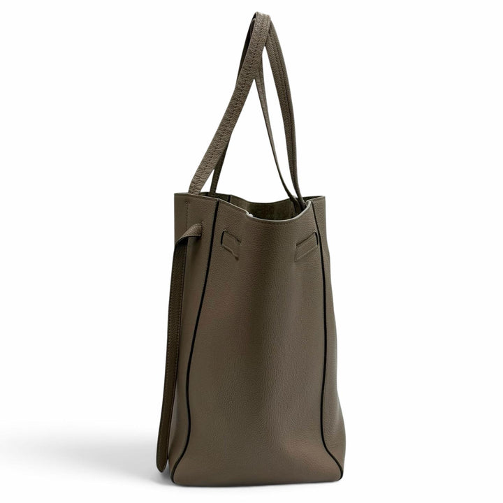 美品★CELINE セリーヌ 18902 カバファントム スモール トープ ロゴ入り レザー トートバッグ イタリア製 レディース 保存袋付き