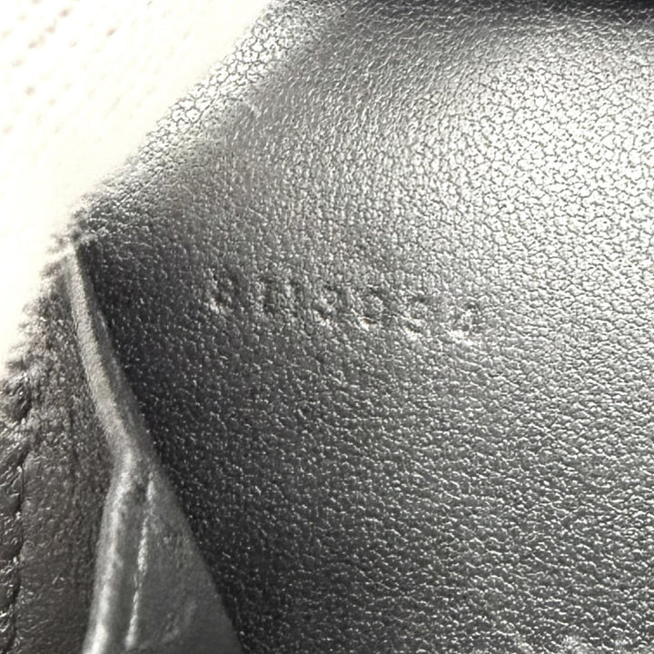 極美品□BURBERRY バーバリー 8113094 ナイトスタンプ バイフォールド コインウォレット グレイニーカーフレザー 二つ折り財布 ブラック