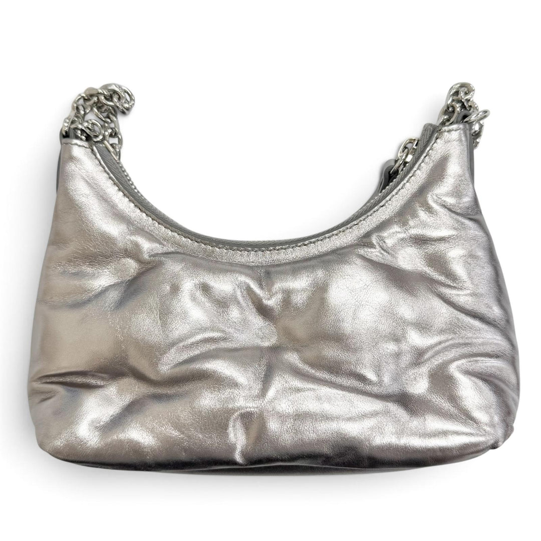 極美品△Maison Margiela 11 メゾンマルジェラ11 SB1WG0021 GLAM SLAM HOBO MICRO グラムスラム チェーン ショルダーバッグ メタリック