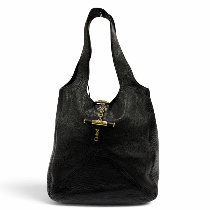 未使用品☆Chloe クロエ CHC25WS644Q15001 バルーンバッグ グレインレザー ハンドバッグ ブラック イタリア製 レディース 保存袋付き