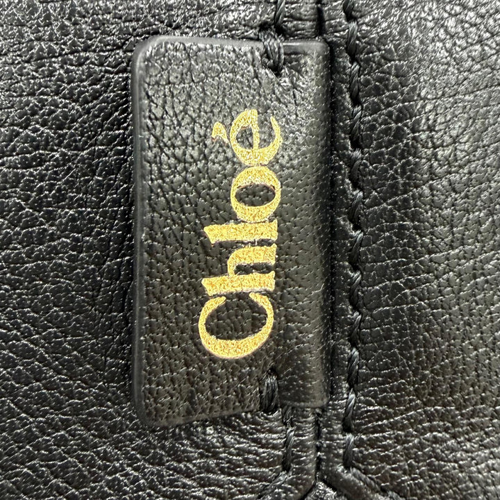 未使用品☆Chloe クロエ CHC25WS644Q15001 バルーンバッグ グレインレザー ハンドバッグ ブラック イタリア製 レディース 保存袋付き