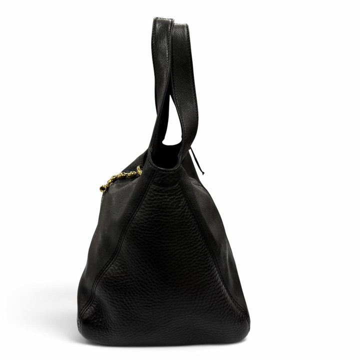 未使用品☆Chloe クロエ CHC25WS644Q15001 バルーンバッグ グレインレザー ハンドバッグ ブラック イタリア製 レディース 保存袋付き