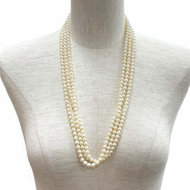 極美品★ティファニー ジーグフェルドコレクション フレッシュウォーターパール 925 2017年2月購入 ロングネックレス 重量104g 箱・袋付