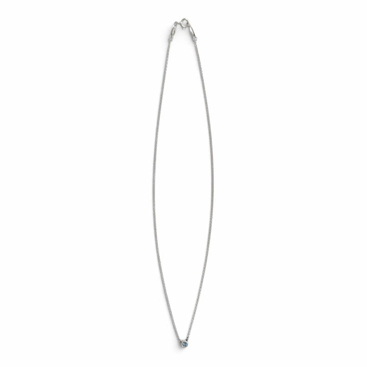 美品△TIFFANY&amp;Co. ティファニー カラー バイザヤード 1Pアクアマリン ネックレス AG925 24年6月購入 重量1.6g レディース 箱・保存袋付き