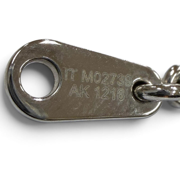 極美品▼LOUIS VUITTON ルイヴィトン 2026年製 M02739 チェーン LVユアーズ ネックレス シルバー イタリア製 メンズ 箱・保存袋付き