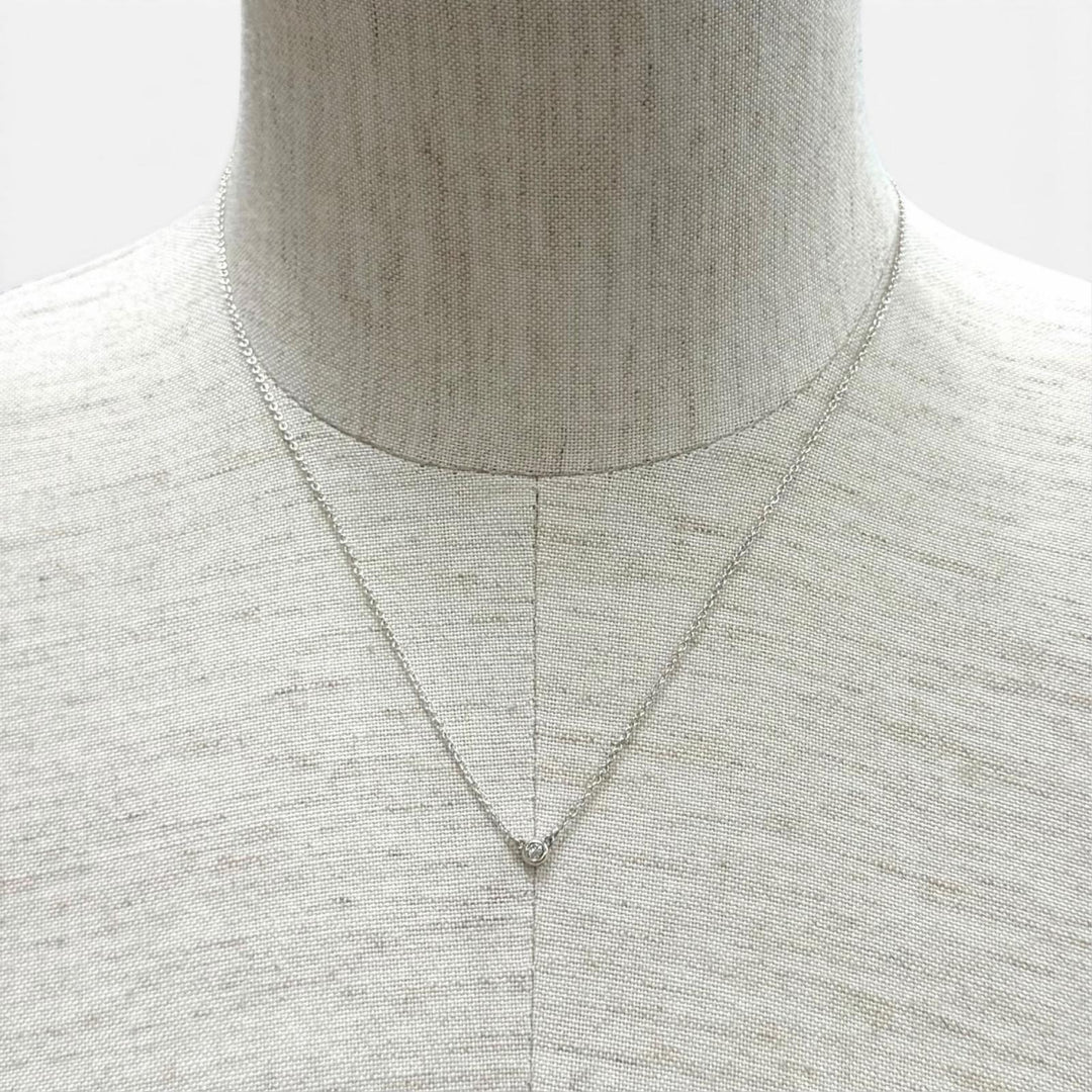 美品★TIFFANY&amp;Co. ティファニー エルサペレッティ ダイヤモンド バイ ザ ヤード シングル ダイヤモンド ペンダント 925 重量1.5g