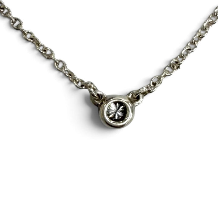 美品★TIFFANY&amp;Co. ティファニー エルサペレッティ ダイヤモンド バイ ザ ヤード シングル ダイヤモンド ペンダント 925 重量1.5g