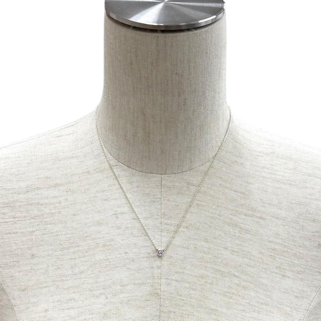美品★TIFFANY&amp;Co. ティファニー エルサペレッティ カラー バイザヤード ピンク サファイヤ ペンダント AG925 重量1.7g 箱・保存袋付