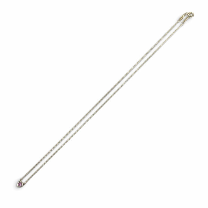 美品★TIFFANY&amp;Co. ティファニー エルサペレッティ カラー バイザヤード ピンク サファイヤ ペンダント AG925 重量1.7g 箱・保存袋付