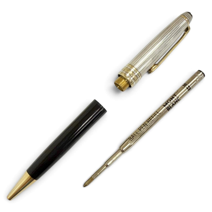 美品□MONTBLANC モンブラン マイスターシュテュック ソリテール ドゥエ スターリングシルバー クラシック SV925 ボールペン ドイツ製