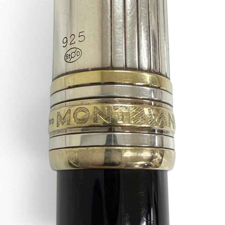 美品□MONTBLANC モンブラン マイスターシュテュック ソリテール ドゥエ スターリングシルバー クラシック SV925 ボールペン ドイツ製