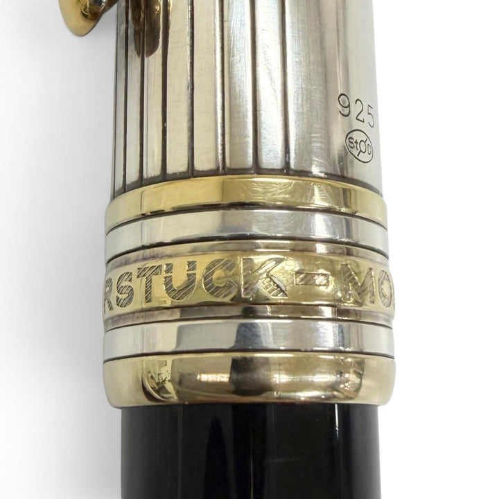 美品□MONTBLANC モンブラン マイスターシュテュック ソリテール ドゥエ スターリングシルバー クラシック SV925 ボールペン ドイツ製
