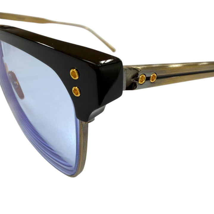 美品▼DITA ディータ 23SS DTS431 FIRAZ アイウェア サングラス ブラック ゴールド 55□18-142 度入り メンズ 定価108900円 箱・保存袋付