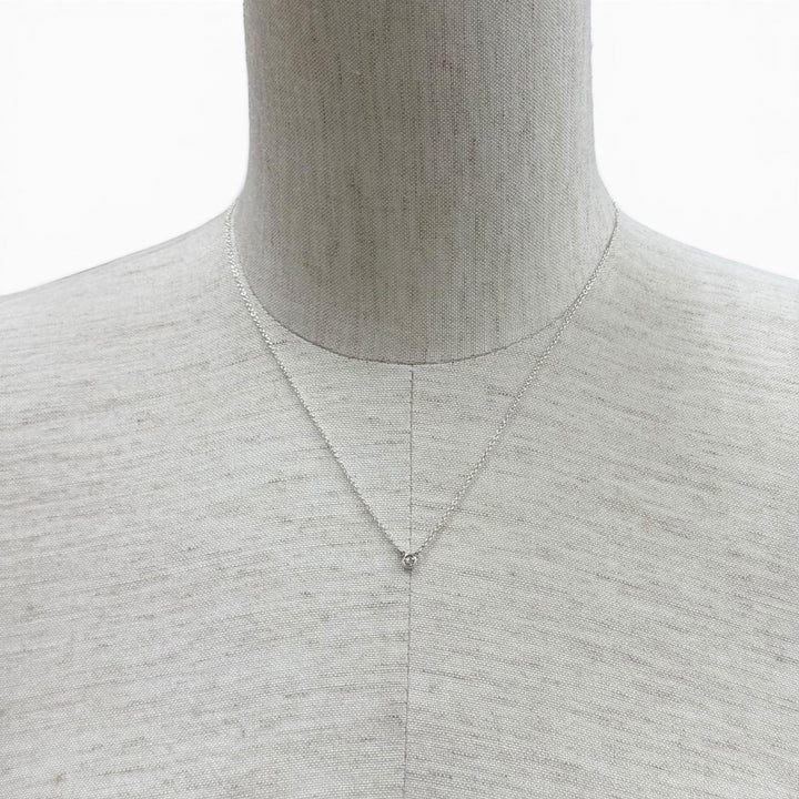 美品★TIFFANY&amp;Co. ティファニー ダイヤモンド バイ ザ ヤード シングル ダイヤモンド ペンダント AG925 枠直径：3.3mm 重量1.5g 箱付き