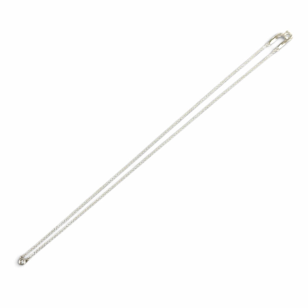 美品★TIFFANY&amp;Co. ティファニー ダイヤモンド バイ ザ ヤード シングル ダイヤモンド ペンダント AG925 枠直径：3.3mm 重量1.5g 箱付き