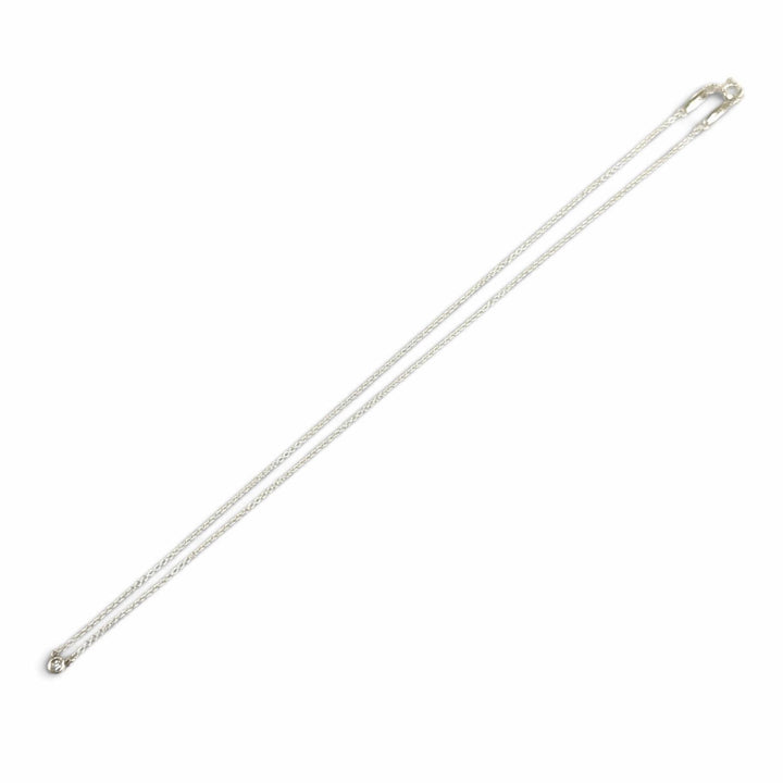 美品★TIFFANY&amp;Co. ティファニー ダイヤモンド バイ ザ ヤード シングル ダイヤモンド ペンダント AG925 枠直径：3.3mm 重量1.5g 箱付き