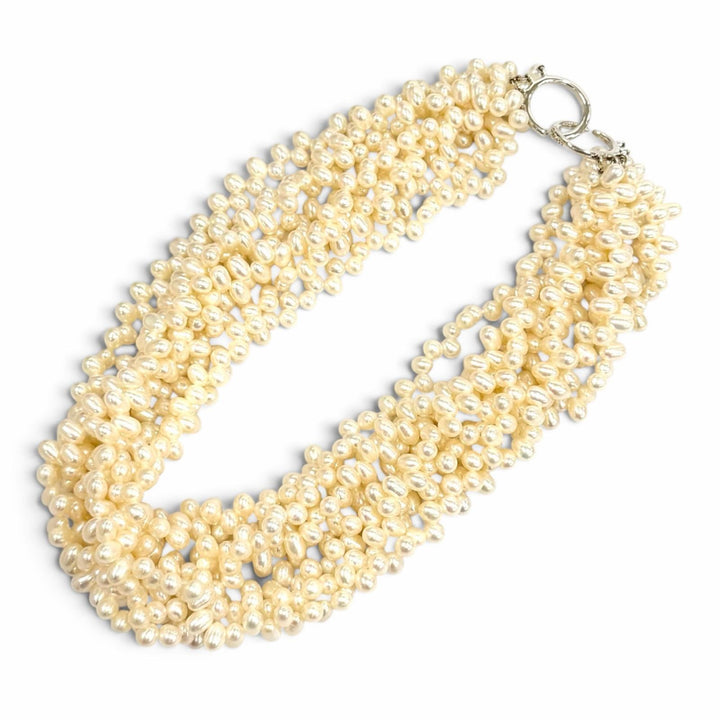 美品★TIFFANY&amp;Co. ティファニー パルマ・ピカソ フレッシュウォーターパール 925 トルセード 8連ネックレス チョーカー 重量217g 箱付