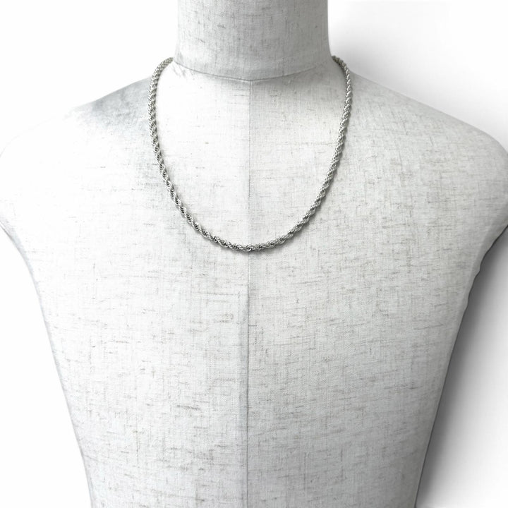 極美品□TIFFANY&amp;Co. ティファニー SV925 ツイストチェーン ネックレス アクセサリー シルバー 重量44g メンズ レディース オススメ