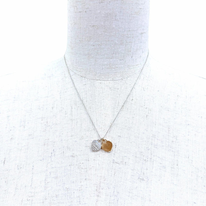 美品☆TIFFANY&amp;Co. ティファニー リターントゥティファニー ダブルハートタグペンダント ミニ 925 750（YG）シルバー ゴールド 重量3.2g