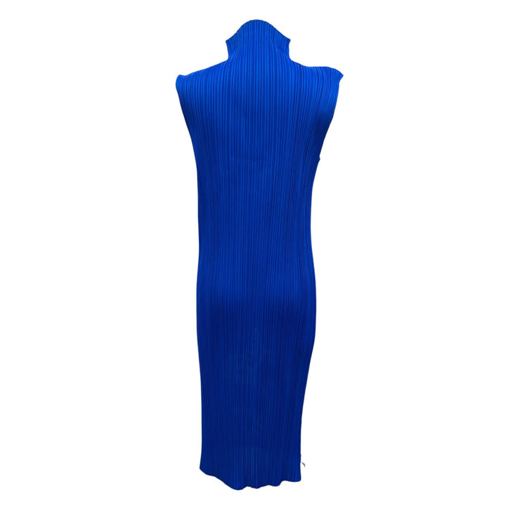 極美品☆PLEATS PLEASE プリーツプリーズ イッセイミヤケ PP12-JH221 Lamia Ziade グラフィティ ワンピース ブルー マルチ 4 正規品